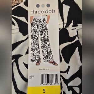 Three Dots Black and White Women's Pants